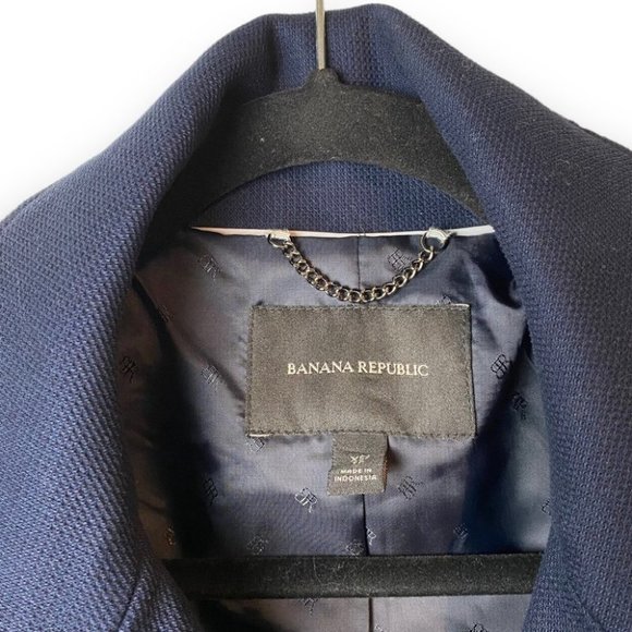 Banana Republic Navy  Blue Moto Jacket - Picture 5 of 10